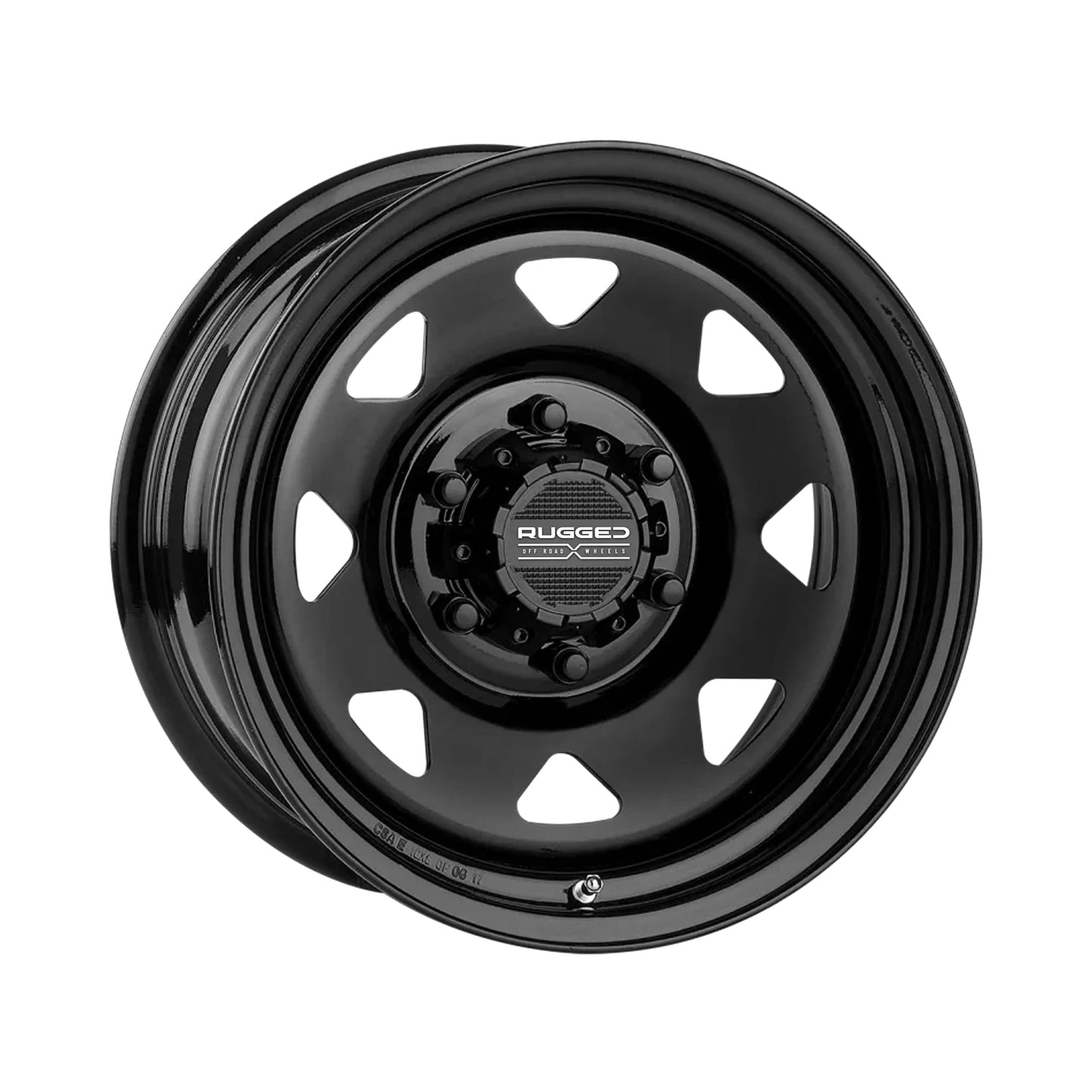 RUGGED 4x4 RU077 17x8 (6x139.7) -23 Offset CB110 - 8 Spoke , Satin Black