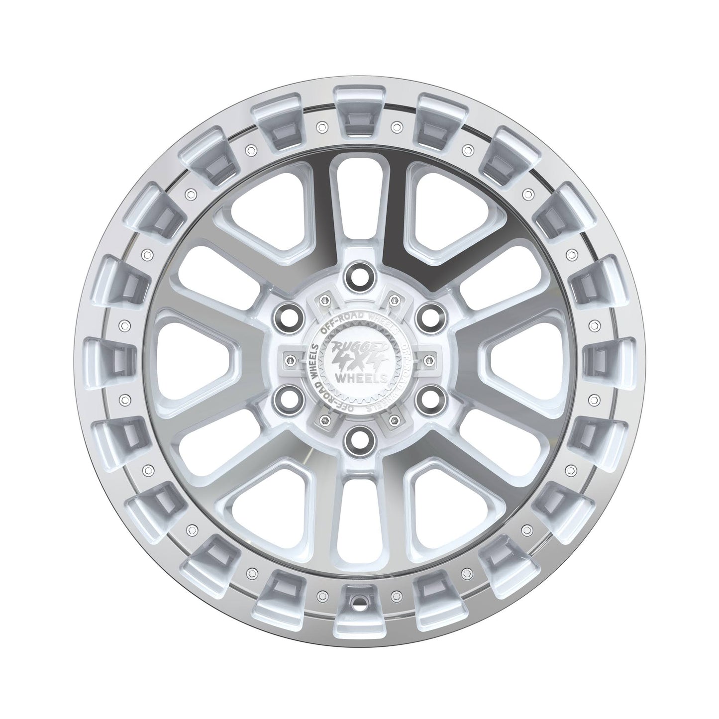 Rugged 4x4 HAVOC Alloy wheel 17x9 (5X150) ET-12 CB110.15 - Silver machine face