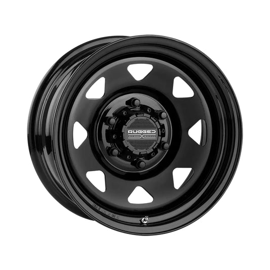 RUGGED 4x4 RU017 17x8 (6x139.7) 0 Offset CB 110 - 8 Spoke, Satin Black