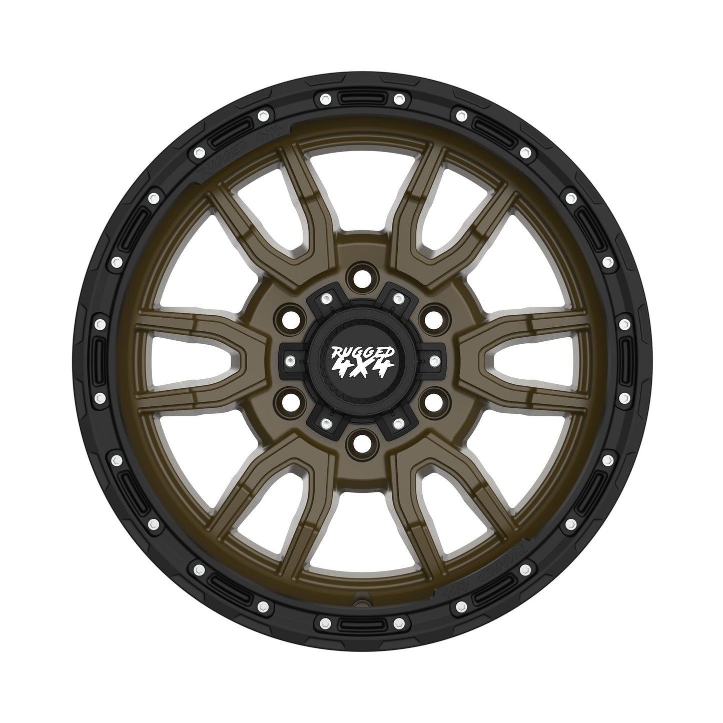 Rugged 4x4 FUSION Alloy wheel 17x9 (6x139.7) ET15 CB110.15 - Satin bronze with black lip