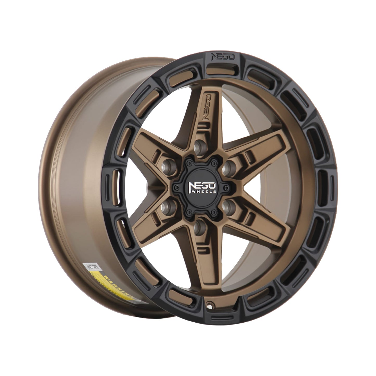 Alloy wheel NEGU11-17x8.5 ET0 (6x139.7) CB106.2- Matte Bronze with Matte Black Lip