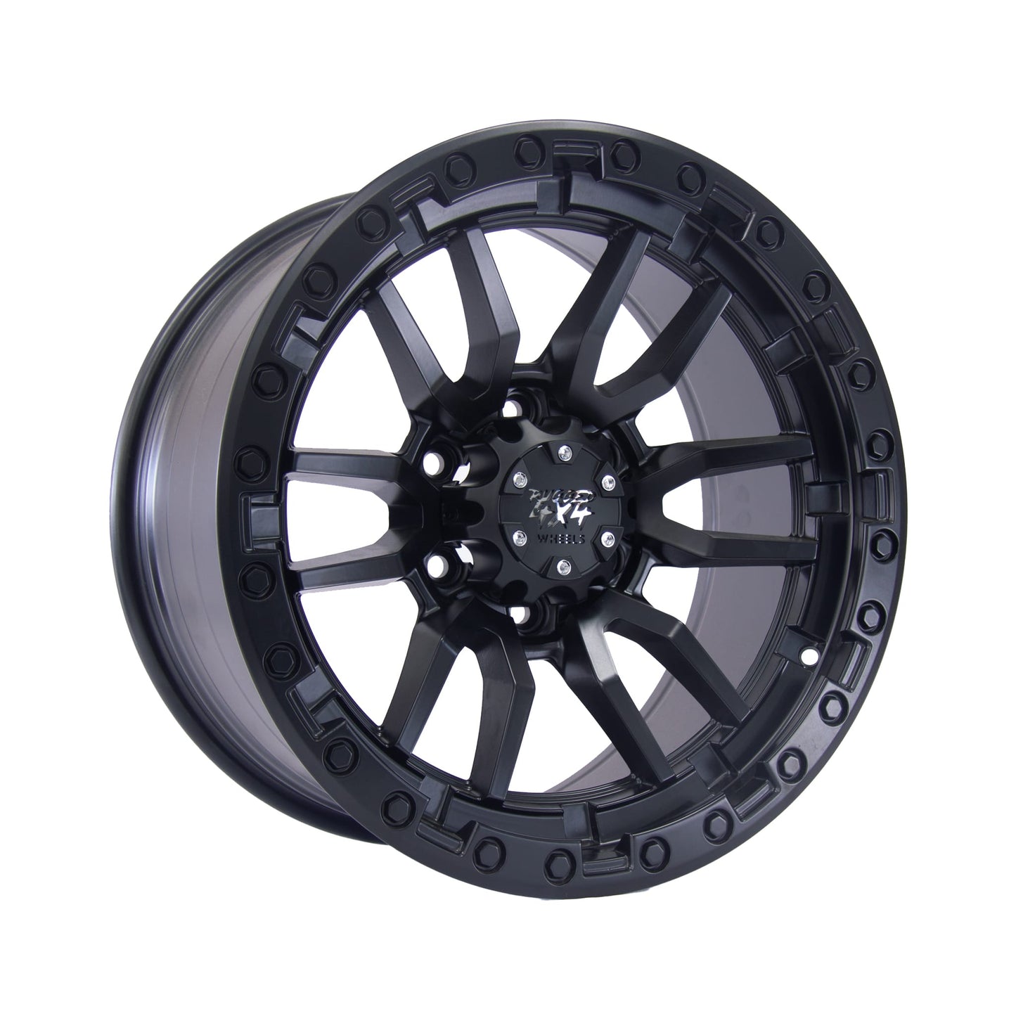 Rugged Hurricane Alloy Wheel 17x9 (6x139.7) ET5 CB110 -Satin Black with black lip