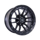 Rugged Hurricane Alloy Wheel 17x9 (6x139.7) ET5 CB110 -Satin Black with black lip