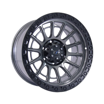compare product Rugged Traxx Alloy Wheel 17x9 (6x139.7) ET5 CB110 - Gun gray with black lip