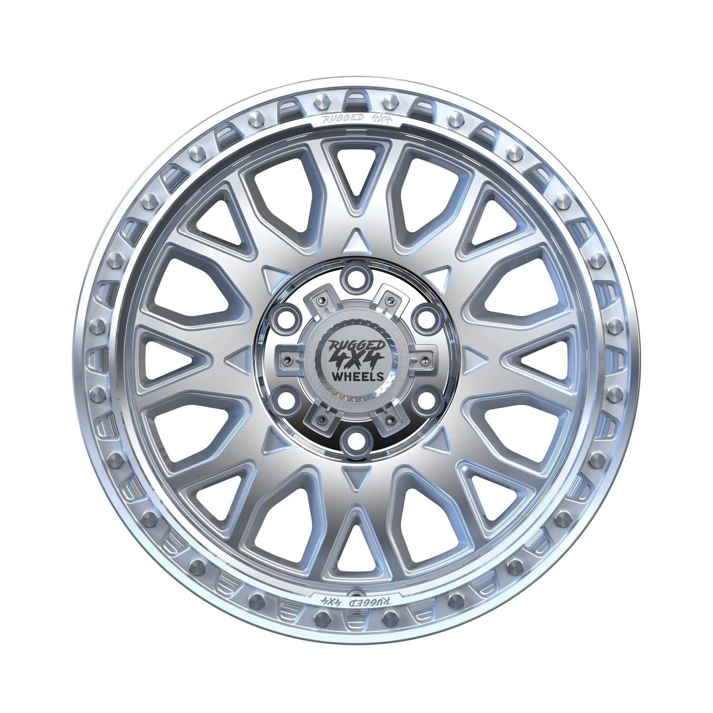 Rugged 4x4 CHAOS Alloy wheel 17x9 (6X139.7) ET15 CB110.15 - Silver machine face